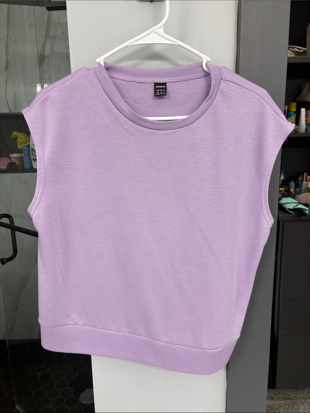 SHEIN Lavender Sleeveless Knit Tank Top
